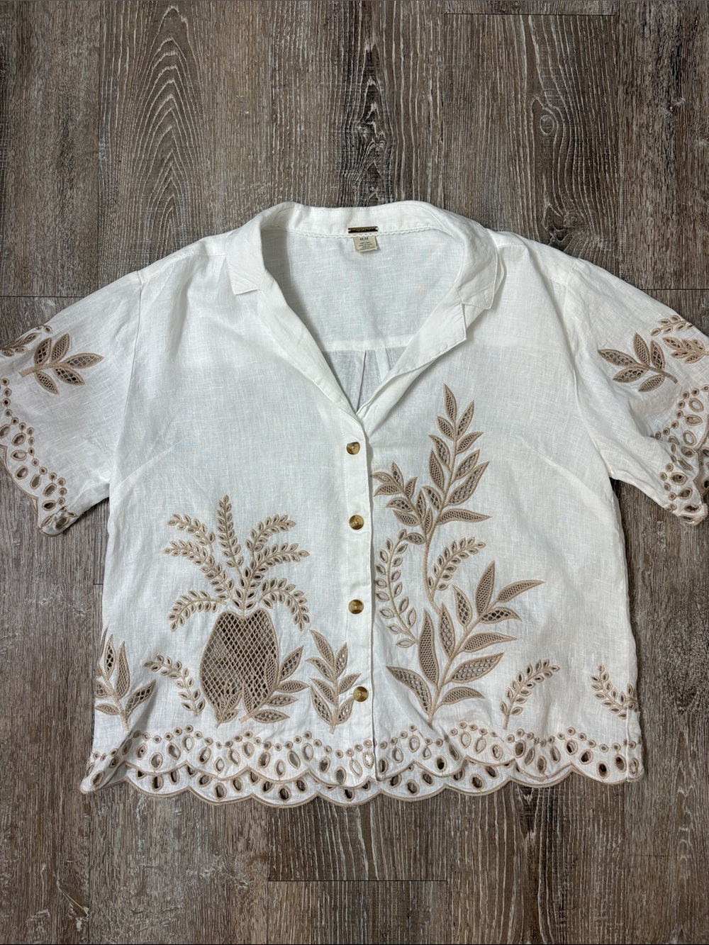 Magaschoni 100% Linen Top